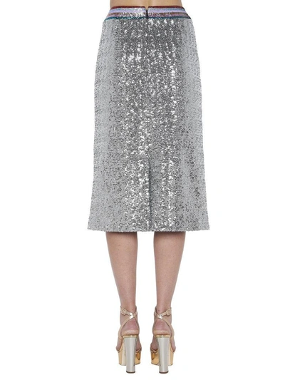 Shop Mary Katrantzou Skirt In Silver