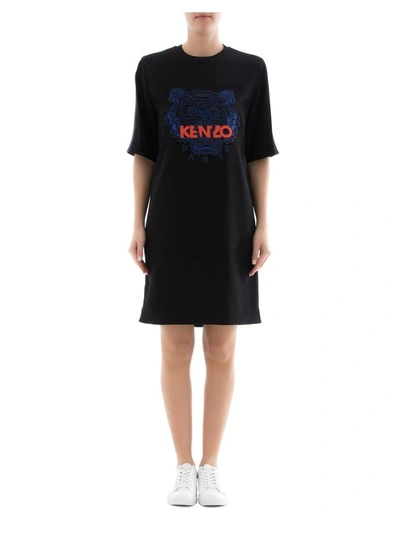 Shop Kenzo Black Triacetate Dress