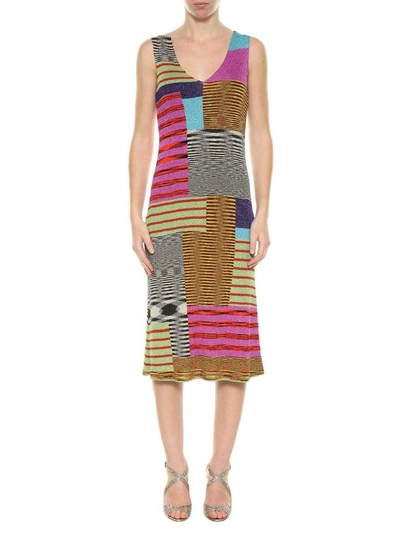 Shop Missoni Knitted Dress In Multi