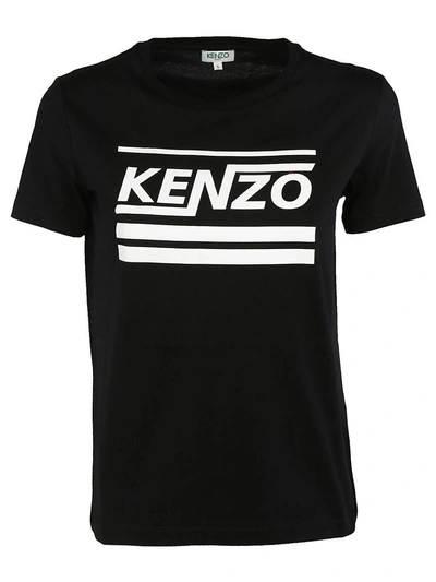 Shop Kenzo Branded T-shirt In Black