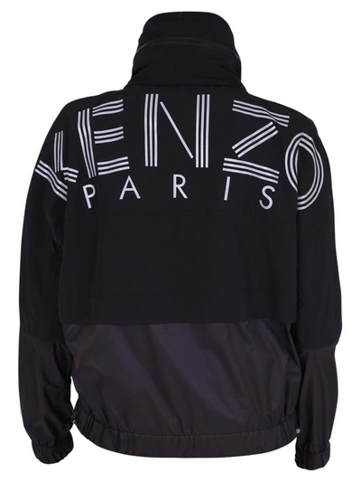 Shop Kenzo Black Jacket With Back Logo