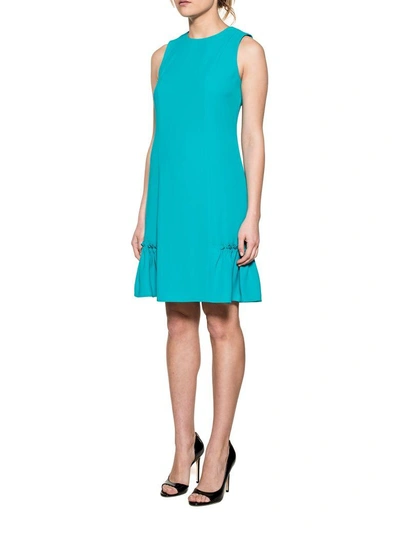 Shop Michael Kors Turquoise Dress In Blue