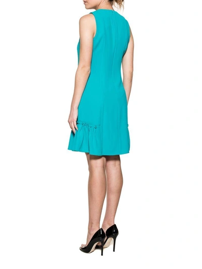 Shop Michael Kors Turquoise Dress In Blue
