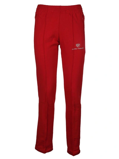 Shop Chiara Ferragni Active Track Pants In Rosso