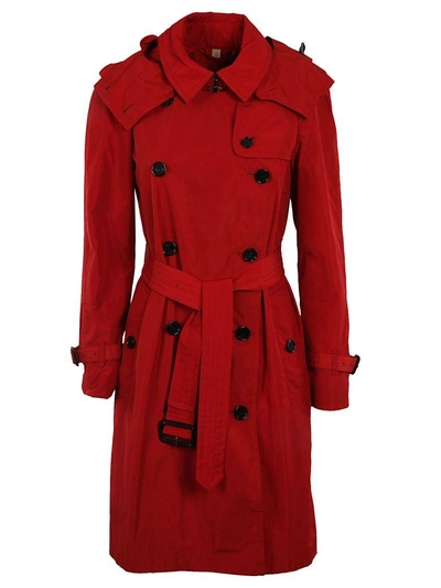 Shop Burberry Amberford Trench Coat In Military Red