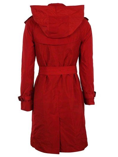 Shop Burberry Amberford Trench Coat In Military Red