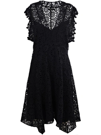 Shop Isabel Marant Embroidered Lace Dress In Black