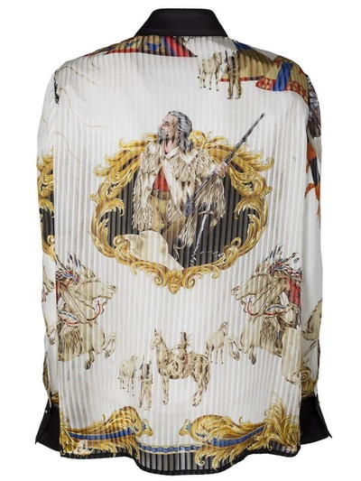 Shop Versace Native American Baroque Shirt In Nero