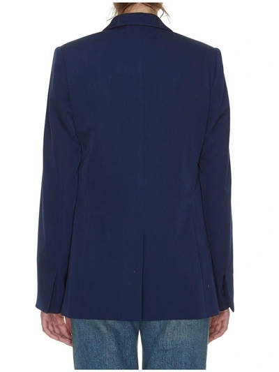 Shop Stella Mccartney Tailored Blazer In Sapphire Blue