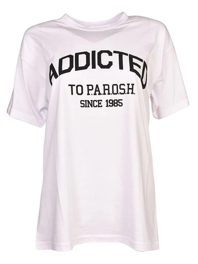 Shop P.a.r.o.s.h Printed T-shirt In Fantasia Bianco