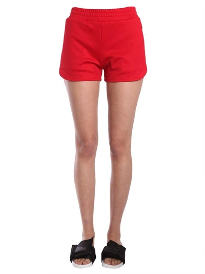 Shop Msgm Diadora Co-lab Shorts In Rosso