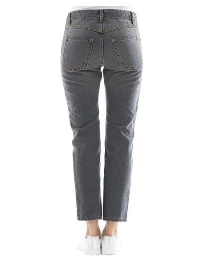 Shop Isabel Marant Grey Cotton Jeans