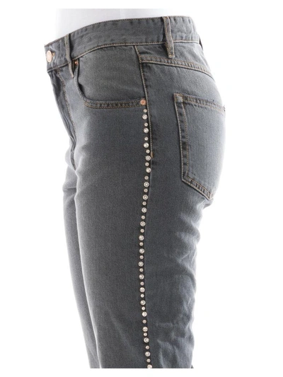 Shop Isabel Marant Grey Cotton Jeans