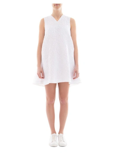 Shop Msgm White Fabric Dress