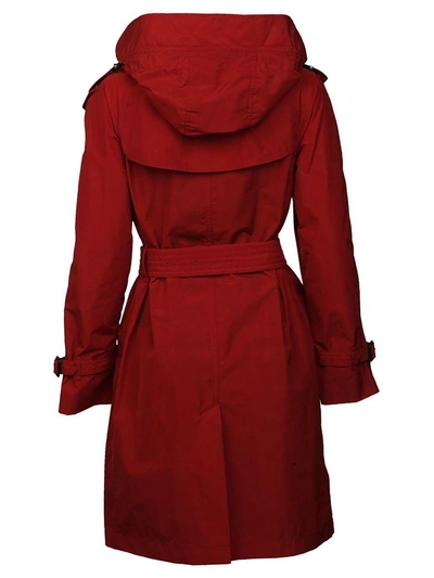 Shop Burberry Amberford Trench In Rosso