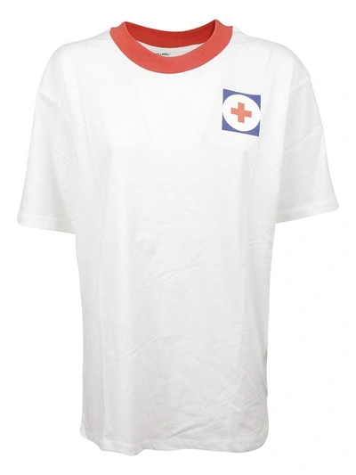 Off-white Red Cross Cotton T-shirt In White | ModeSens