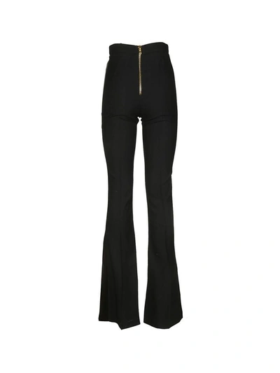 Shop Pierre Balmain Light Flair Pipe Trousers In Black