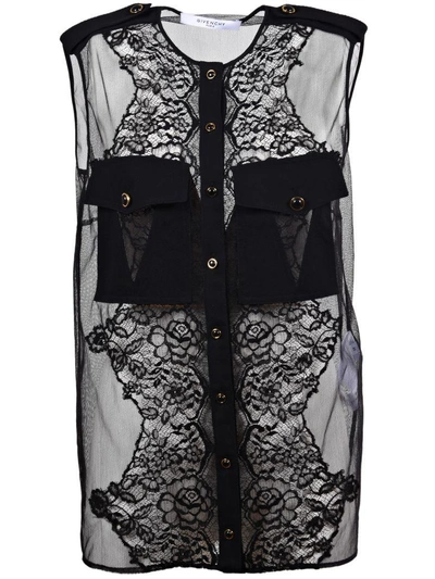 Shop Givenchy Sleeveless Blouse In Black
