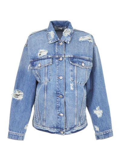 Shop Stella Mccartney Organic Denim Jacket In Blu Medioblu