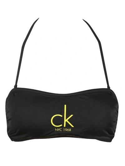 Shop Calvin Klein Bandeau Bikini Top In Black