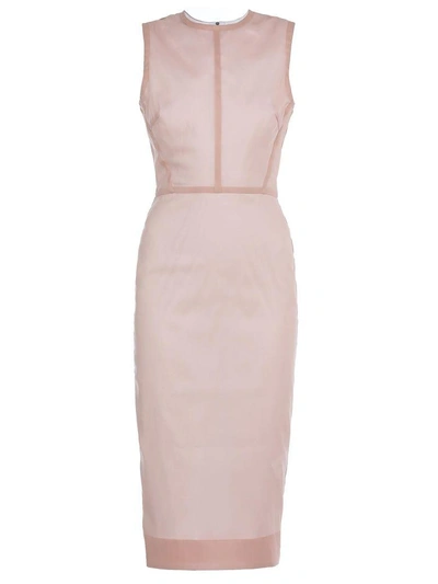 Shop Victoria Beckham Silk Blend Dress In Pink