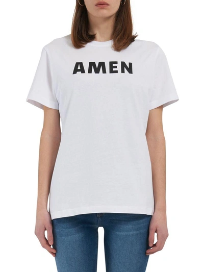 Shop Amen T-shirt In White