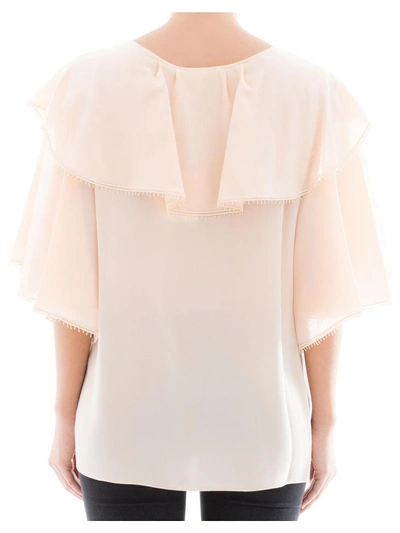 Shop Chloé Pink Silk Blouse