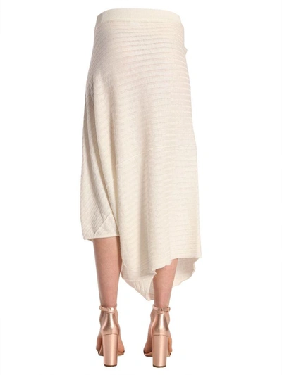 Shop Jw Anderson Infinity Skirt In Bianco