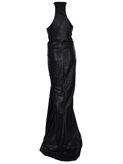 Shop Rick Owens Waterfall Front Dress In Black
