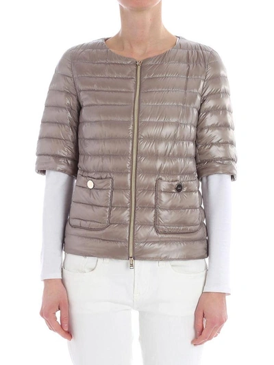 Shop Herno Down Jacket In Beige