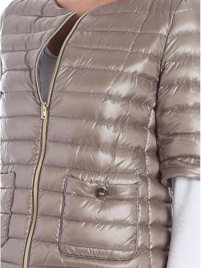 Shop Herno Down Jacket In Beige