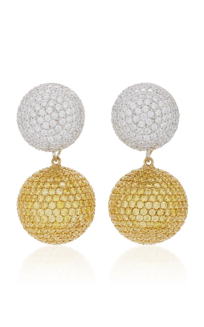 Shop Anabela Chan Diamond Canary Bauble Earrings In Multi
