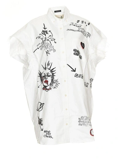 Shop R13 Sleeveless Shirt In White