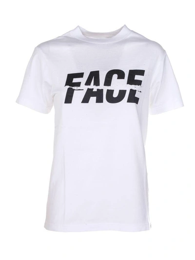 Shop Facetasm Printed T-shirt In White