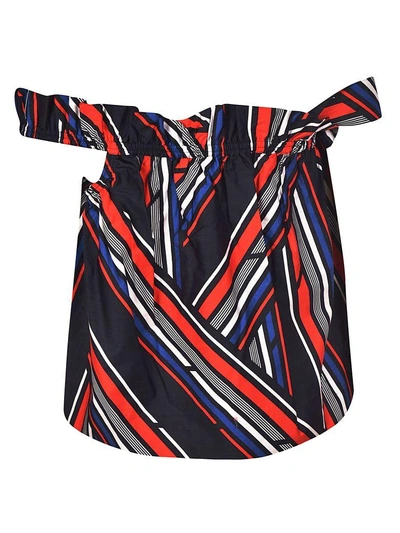 Shop Tommyxgigi Striped Asymmetric Top In Multicolor