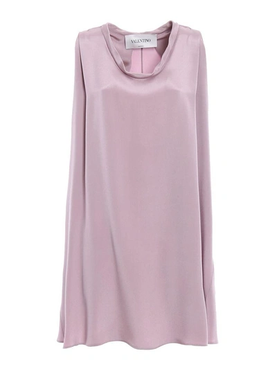 Shop Valentino Short Dress In 6ewater Lilac