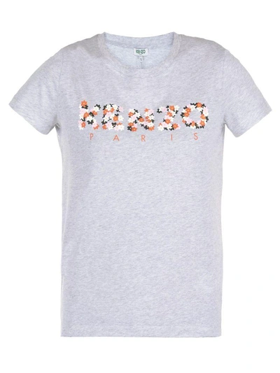 Shop Kenzo Cotton T-shirt In Pale Grey