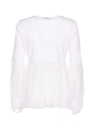 Shop Dondup Pleated Top In White