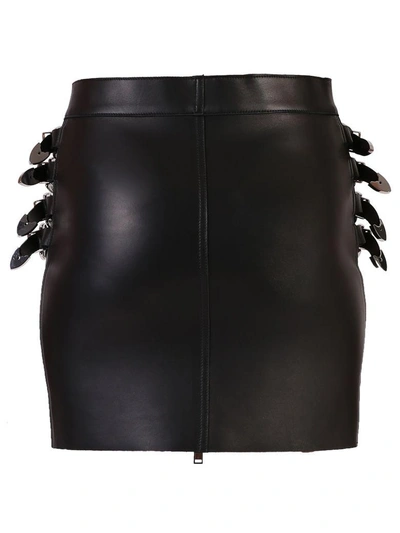 Shop Dsquared2 Black Buckles Skirt