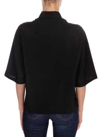 Shop Aspesi Silk Shirt In Black