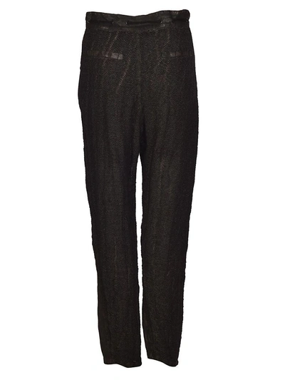 Shop Brand Unique Straight Loose Trousers In Black