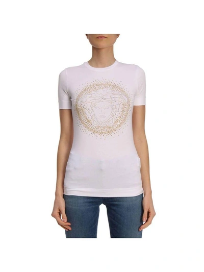 Shop Versace T-shirt T-shirt Women  In White
