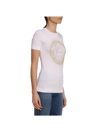 Shop Versace T-shirt T-shirt Women  In White