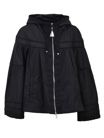 Shop Moncler Over Flared Jacket In Black