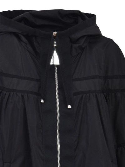 Shop Moncler Over Flared Jacket In Black