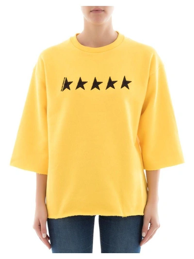 Shop Golden Goose Yellow Cotton Sweater