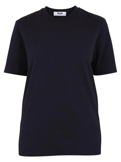 Shop Msgm Black Logo T-shirt