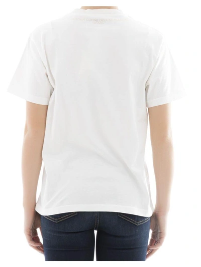 Shop Golden Goose Black Cotton T-shirt In White