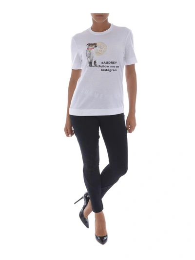 Shop Versace Audrey T-shirt In Bianco