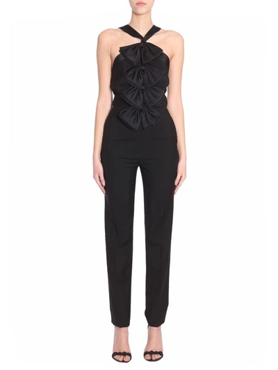 Shop Givenchy Jumpsuit With Sain Bows In Nero